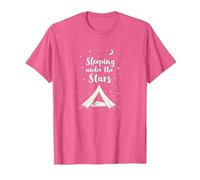 Dormir sous Les étoiles : Aventure de Camping Confortable T-Shirt, Homme, Rose Chiné, L