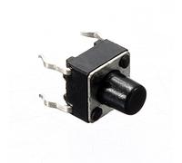 Dormstop 2pcs Qualite Mini PCB momentanee Tactile Commutateur de Bouton Poussoir SPST Noir Style B