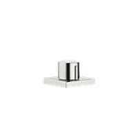 Commande excentrique Dornbracht avec bouton rotatif, rosace carrÃ©e, 10711970, Coloris: Platine Mat - 10711970-06