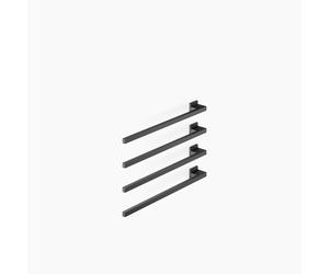 Dornbracht chauffe-serviettes, 4 positions, saillie à gauche, largeur 600mm, 83304980-33, Couleur: Noir Mat