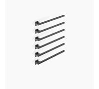 Dornbracht chauffe-serviettes, 6 positions, saillie à droite, largeur 600mm, 83316980-33, Couleur: Noir Mat