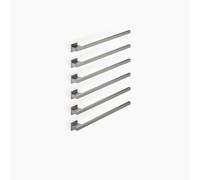 Dornbracht chauffe-serviettes, 6 positions, saillie à droite, largeur 600mm, 83316980-99, Couleur: Dark Platinum brossé