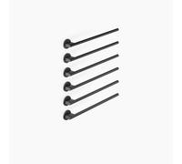 Dornbracht chauffe-serviettes, 6 positions, saillie à droite, largeur 610mm, 83316979-33, Couleur: Noir Mat