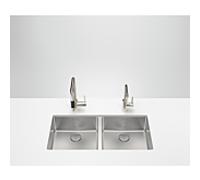 Dornbracht double Spülbecken 38240004-86 sous-structure, acier inoxydable brossé