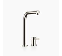 Dornbracht ELIO Mélangeur à deux trous avec rosaces individuelles Becs avec embout pivotant à 20°, saillie 235mm, 32800790-08, Couleur: platine