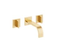 Dornbracht MEM Mitigeur mural pour lavabo sans vidage, saillie 170mm, kit de montage final, 36707782-28, Couleur: Laiton brossé