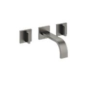 Dornbracht Set de finition Mem 36707782-99 pour mitigeur de lavabo à deux poignées, sans garniture de vidange , platine foncé mat