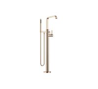 Dornbracht IMO Mitigeur monocommandé pour bain, avec tube de trop-plein pour montage indépendant, avec garniture de douche flexible, 25863671-27, Couleur: Light Gold brossé