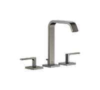 Dornbracht IMO mitigeur de lavabo trois trous 20713671-99 Dark Platinum brossé, avec garniture de vidage