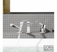 Dornbracht IMO Mitigeur monocommandé pour baignoire à trois trous pour montage sur bord de baignoire ou sur bord de carrelage, saillie 224 mm, 27412670-00, Couleur: chrome