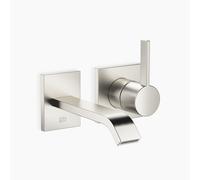 Dornbracht IMO Mitigeur monocommandé mural pour lavabos, avec garniture d'écoulement, saillie 170mm, 36861671-06, Couleur: Platine Mat