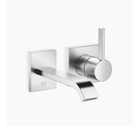Dornbracht IMO Mitigeur monocommandé mural pour lavabos, avec garniture d'écoulement, saillie 170mm, 36861671-93, Couleur: Chrome Mat