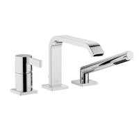 Dornbracht IMO Mitigeur monocommandé pour baignoire à trois trous pour montage sur bord de baignoire ou sur bord de carrelage, saillie 224 mm, 27412670-99, Couleur: foncé Platine mat