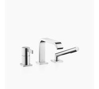 Dornbracht IMO Mitigeur monocommandé pour baignoire à trois trous pour montage sur bord de baignoire ou sur bord de carrelage, saillie 224 mm, 27412670-93, Couleur: Chrome Mat