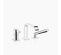 Dornbracht IMO Mitigeur monocommandé pour baignoire à trois trous pour montage sur bord de baignoire ou sur bord de carrelage, saillie 224 mm, 27412670-00, Couleur: chrome