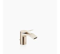 Dornbracht LISSÉ Mitigeur monocommandé pour bidets avec garniture d'écoulement, saillie 123mm, 33600845-27, Couleur: Light Gold brossé