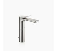 Dornbracht LISSÉ Mitigeur monocommandé pour lavabo avec pied surélevé, avec garniture d'écoulement, saillie 130mm, 33506845-06, Couleur: Platine Mat