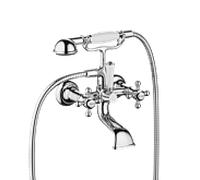Dornbracht Madison Mélangeur bain de poignée 25023360-00 avec ensemble de douche, chromé