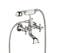 Dornbracht MADISON Mitigeur de bain pour montage mural, avec douchette à main, saillie 160mm, 25023360-08, Couleur: platine