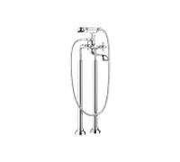 Batterie double trou de baignoire Dornbracht MADISON avec tubes sur pied, pou...