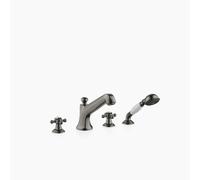 Dornbracht MADISON Mitigeur de bain à 4 trous pour montage sur bord de baignoire, saillie 225mm, 27502360-99, Couleur: foncé Platine mat