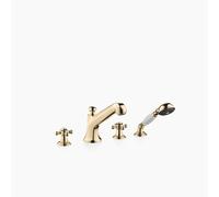 Dornbracht MADISON Mitigeur de bain à 4 trous pour montage sur bord de baignoire, saillie 225mm, 27502360-09, Couleur: laiton