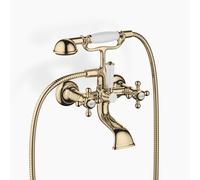 Dornbracht MADISON Mitigeur de bain pour montage mural, avec douchette à main, saillie 160mm, 25023360-09, Couleur: laiton