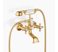Dornbracht MADISON Mitigeur de bain pour montage mural, avec douchette à main, saillie 160mm, 25023360-28, Couleur: Laiton brossé