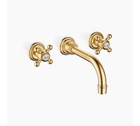 Dornbracht MADISON Mitigeur mural pour lavabo sans vidage, saillie 190mm, 36712361-28, Couleur: Laiton brossé