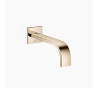 Dornbracht MEM Bec déverseur mural pour lavabos, sans garniture d'écoulement, saillie 200mm, 13800782-47, Couleur: Champagne