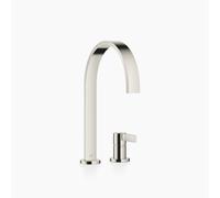 Dornbracht MEM Mélangeur de cuisine à deux trous, avec rosaces individuelles, saillie 241mm, 32815682-08, Couleur: platine