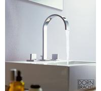 Dornbracht MEM Mélangeur de lavabo à trois trous avec rosaces individuelles, avec garniture d'écoulement, saillie 165mm, 20713782-00, Couleur: chrome