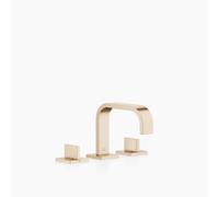 Dornbracht MEM Mélangeur de lavabo à trois trous avec garniture d'écoulement, saillie 165mm, 20705782-46, Couleur: Champagne brossé