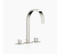 Dornbracht MEM MÃ©langeur lavabo 3 trous avec rosaces simples, avec vidage automatique, saillie 200 mm, 20715782, Coloris: Platine Mat - 20715782-06