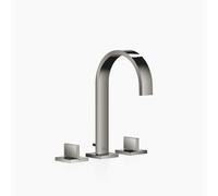 Dornbracht MEM Mélangeur de lavabo à trois trous avec rosaces individuelles, avec garniture d'écoulement, saillie 165mm, 20713782-19, Couleur: Chrome foncé