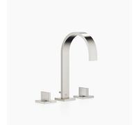 Dornbracht MEM Mélangeur de lavabo à trois trous avec rosaces individuelles, avec garniture d'écoulement, saillie 165mm, 20713782-06, Couleur: Platine Mat