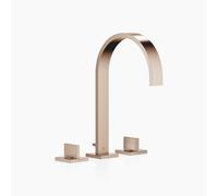 Dornbracht MEM Mélangeur de lavabo à trois trous avec rosaces individuelles, avec garniture d'écoulement, saillie 200mm, 20715782-42, Couleur: Bronze brossé