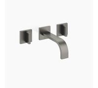 Dornbracht MEM Mélangeur lavabo mural avec rosaces simples, sans vidage, saillie 170 mm, kit de montage final, 36707782-99, Couleur: foncé Platine mat