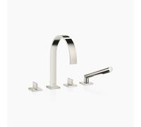 Dornbracht MEM Mitigeur de bain à 4 trous pour montage sur bord de baignoire ou sur bord de carrelage, saillie 220mm, 27532782-08, Couleur: platine