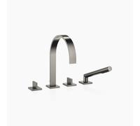 Dornbracht MEM Mitigeur de bain à 4 trous pour montage sur bord de baignoire ou sur bord de carrelage, saillie 220mm, 27532782-99, Couleur: foncé Platine mat