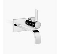 Dornbracht MEM Mitigeur monocommandé mural pour lavabos avec plaques de recouvrement, sans vidage, saillie 207mm, 36864782-00, Couleur: chrome