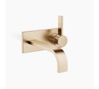 Dornbracht MEM Mitigeur monocommandé mural pour lavabos avec plaques de recouvrement, sans vidage, saillie 207mm, 36864782-46, Couleur: Champagne brossé