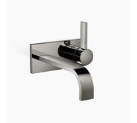 Dornbracht MEM Mitigeur monocommandé mural pour lavabos avec plaques de recouvrement, sans vidage, saillie 207mm, 36864782-19, Couleur: Chrome foncé