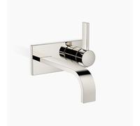 Dornbracht MEM Mitigeur monocommandé mural pour lavabos avec plaques de recouvrement, sans vidage, saillie 207mm, 36864782-08, Couleur: platine