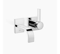 Dornbracht MEM Mitigeur monocommandé mural pour lavabos sans vidage, saillie 125mm, 36867782-00, Couleur: chrome