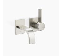 Dornbracht MEM Mitigeur monocommandé mural pour lavabos sans vidage, saillie 125mm, 36867782-06, Couleur: Platine Mat