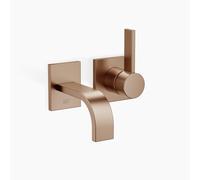 Dornbracht MEM Mitigeur monocommandé mural pour lavabos sans vidage, saillie 125mm, 36867782-42, Couleur: Bronze brossé