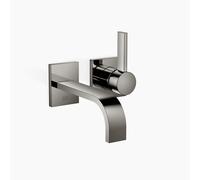 Dornbracht MEM Mitigeur monocommandé mural pour lavabos sans vidage, saillie 177mm, 36860782-19, Couleur: Chrome foncé