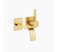 Dornbracht MEM Mitigeur monocommandé mural pour lavabos sans vidage, saillie 177mm, 36860782-28, Couleur: Laiton brossé