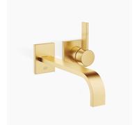 Dornbracht MEM Mitigeur monocommandé mural pour lavabos sans vidage, saillie 247mm, 36862782-28, Couleur: Laiton brossé